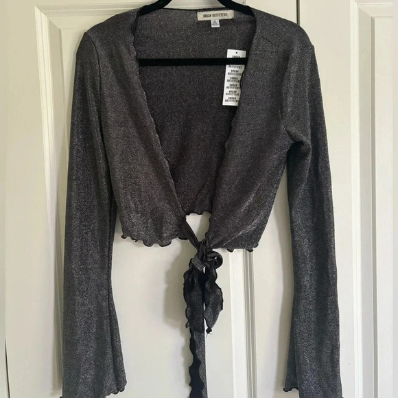 Urban Outfitters Tops - Urban Outfitters Sparkle Wrap Top NWT